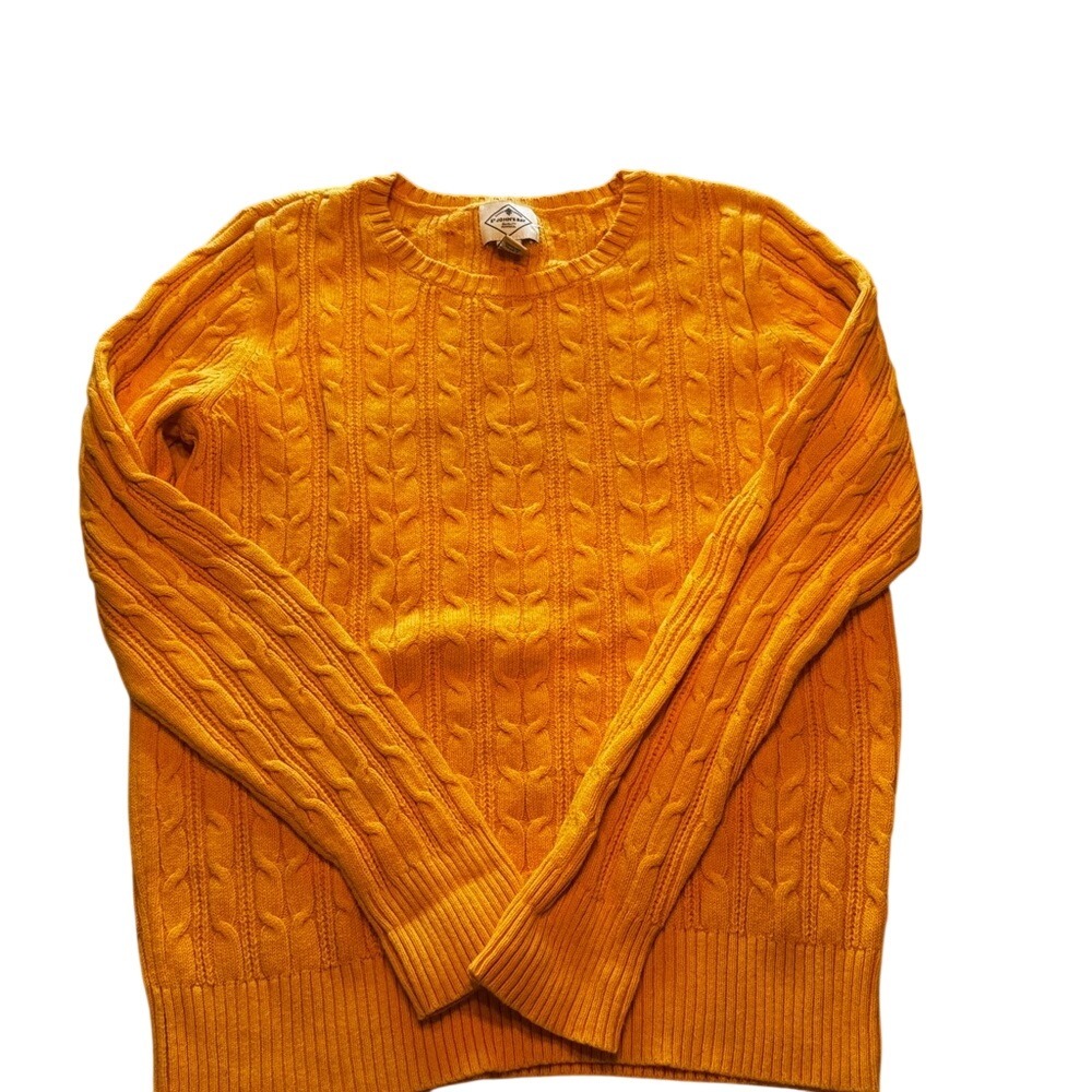 St. John's Bay Vibrant Orange / Mustard Yellow Crewneck Sweater